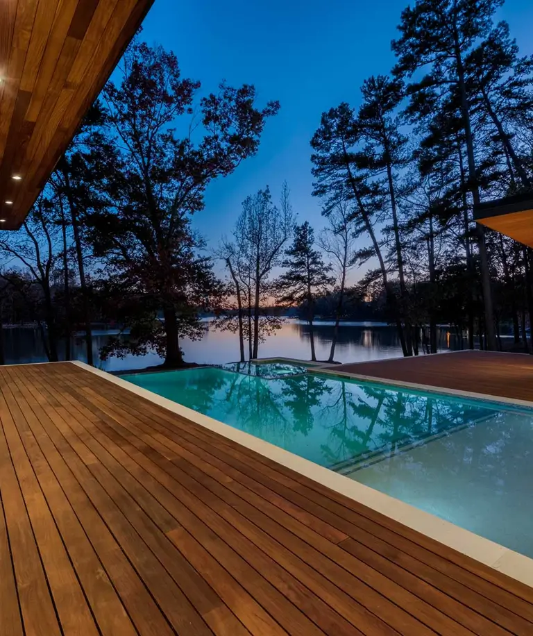 Premium tropical hardwood deck for an outdoor living space