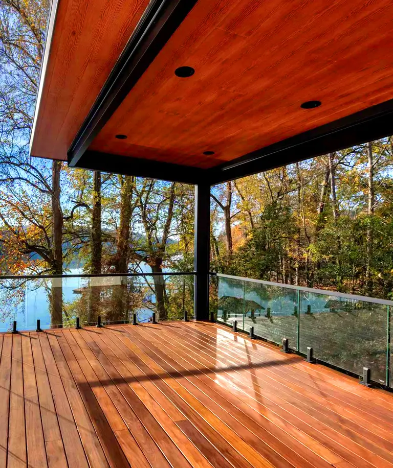 Premium tropical hardwood porch for an outdoor living space