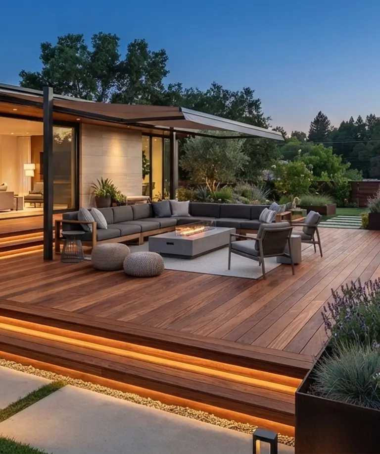 Ipe hardwood decking used in outdoor applications