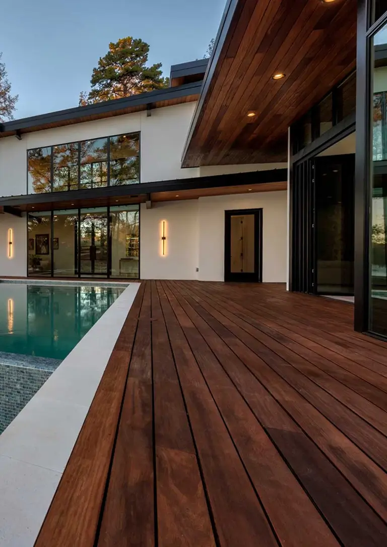 Premium tropical hardwood decking for residential and commercial outdoor projects