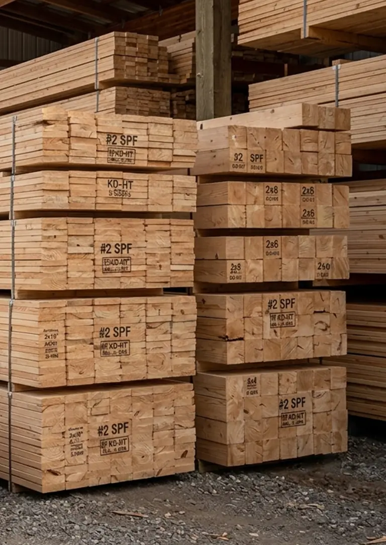 Premium tropical hardwood dimensional lumber in multiple sizes