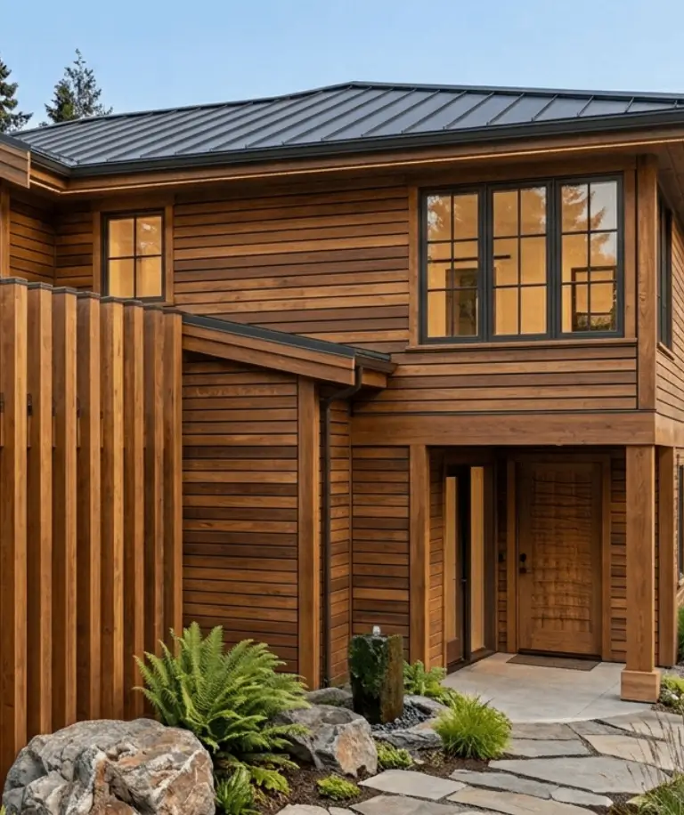 Cumaru hardwood rainscreen siding profiles