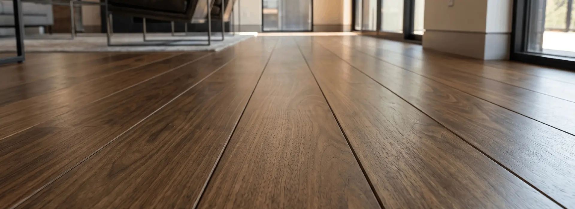 Ipe hardwood flooring with rich brown tones and natural grain