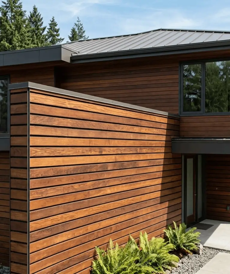 Ipe hardwood rainscreen siding profiles