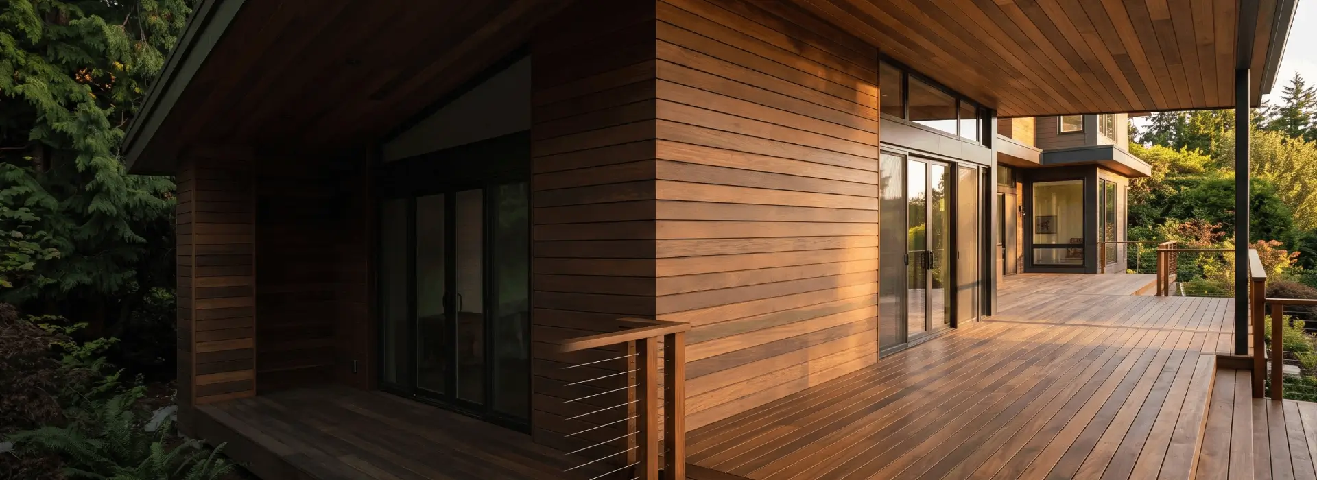 Premium Ipe hardwood for exterior decking, siding, ceilings, and architectural outdoor applications.