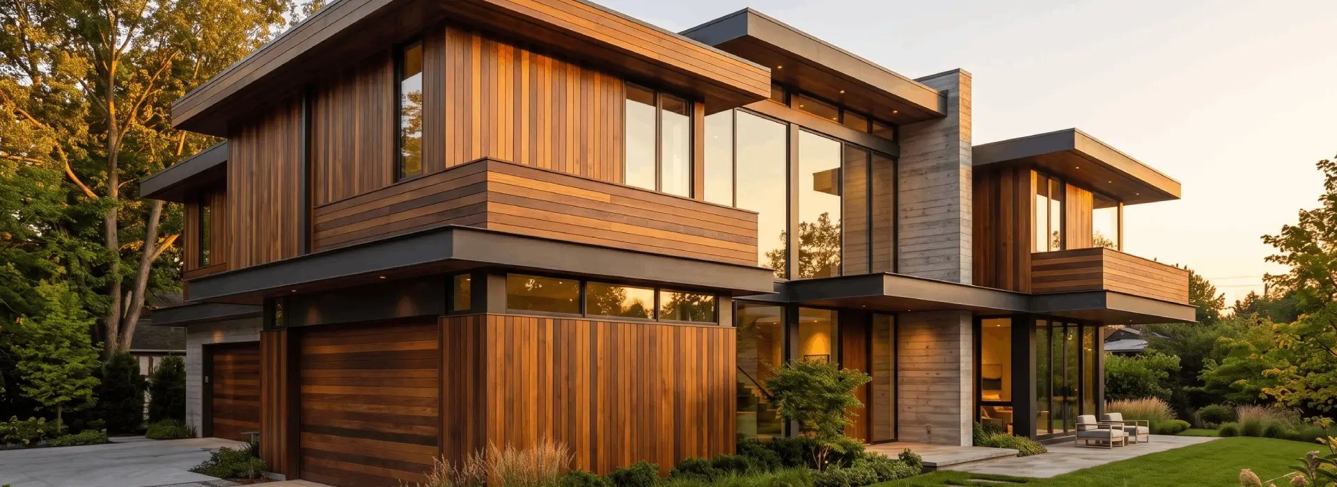Premium Ipe siding installed on a modern residential exterior