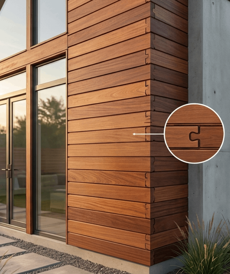 Ipe Tongue & Groove hardwood used for ceiling and soffit applications