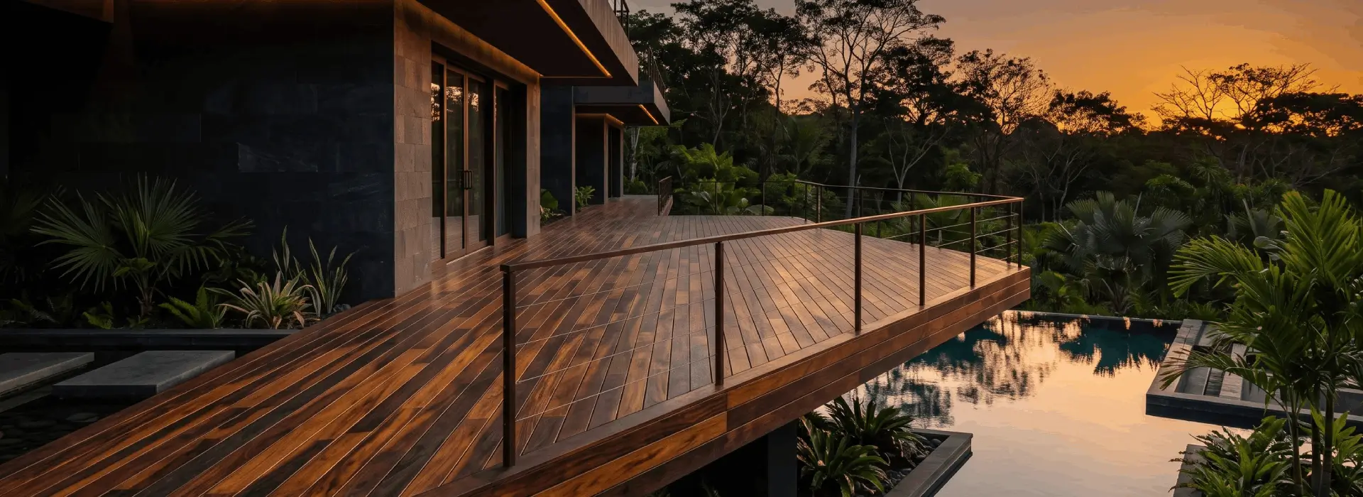 Premium hardwood deck for outdoor living