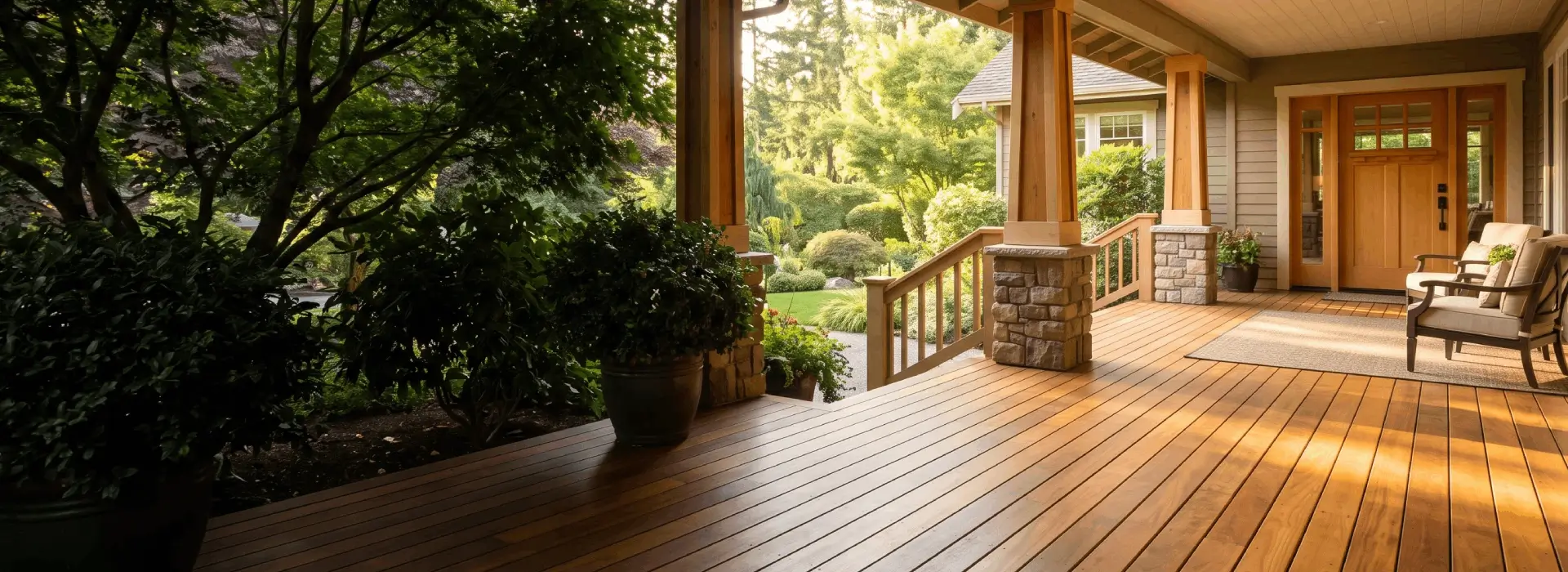 Premium hardwood porch for outdoor living