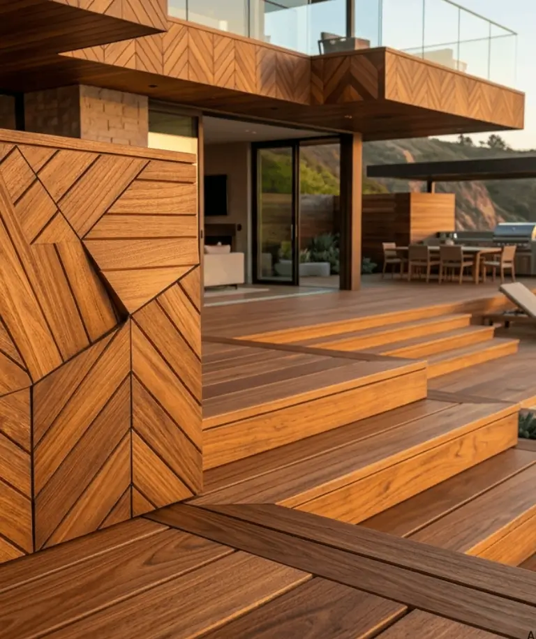Red Balau Mahogany hardwood siding for premium exterior cladding